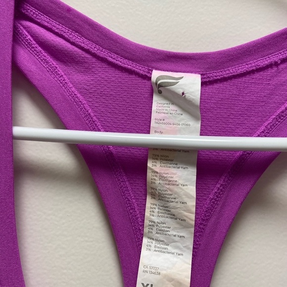 Fabletics fushia  Women's Tank Top workout racerback women’s size xl - Picture 4 of 4